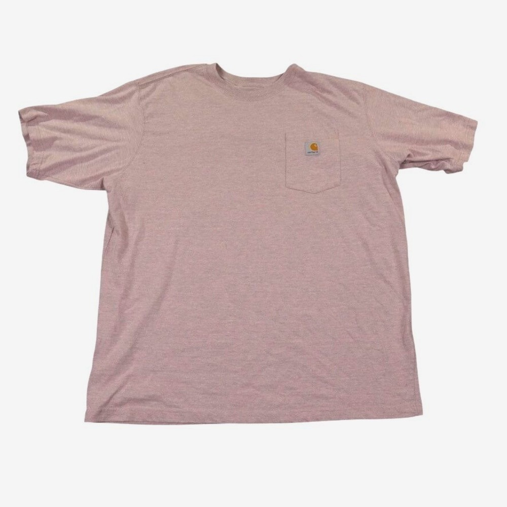 Carhartt Pocket T-Shirt Mens 2XL Pink Loose Fit Short Sleeve‎ Heavyweight Tee